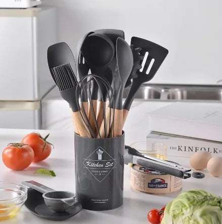 Kit de colheres de silicone para cozinha