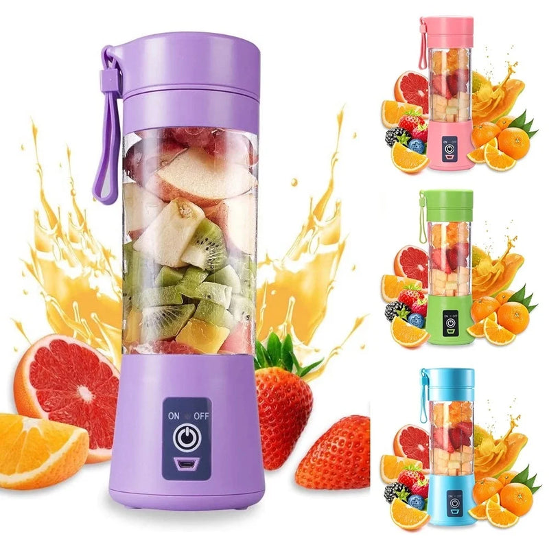 Mini Liquidificador Portátil – 6 Lâminas Recarregável