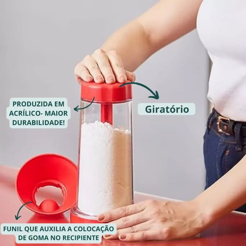 Peneira Multiuso para Tapioca, Açúcar, Farinha e Café – Inox com Plástico Resistente