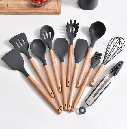 Kit de colheres de silicone para cozinha