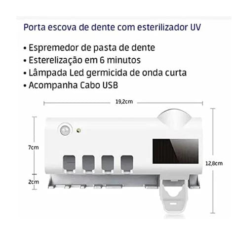 Esterilizador UV Higiene Inteligente para Sua Escova de Dente