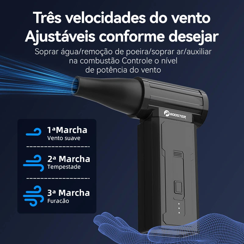 Soprador de Ar Turbo Sem Fio 100.000RPM