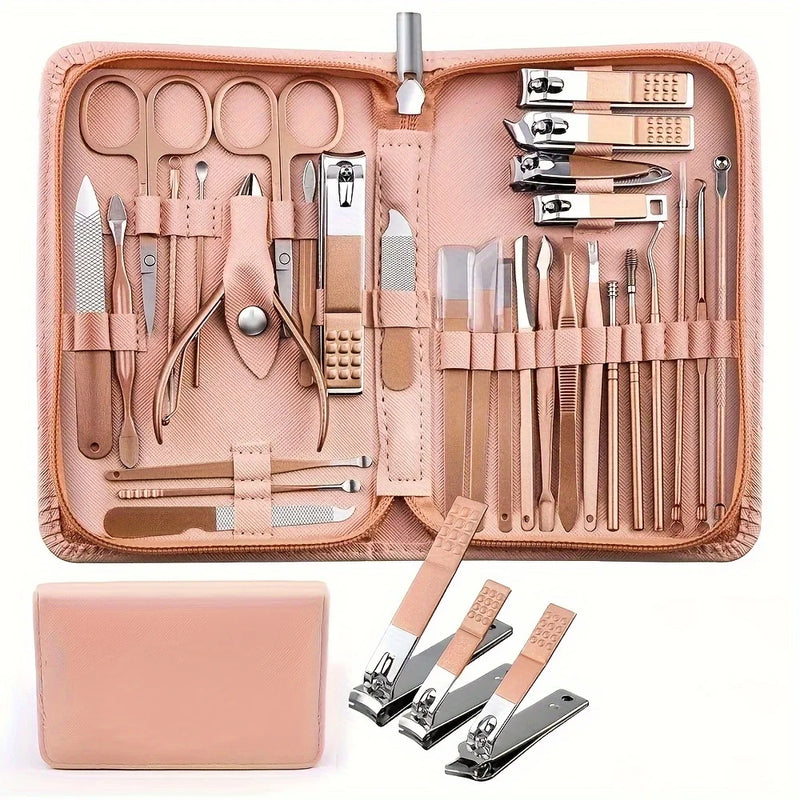 Kit de Manicure e Pedicure Profissional com 30 Peças – Precisão, Estilo e Praticidade