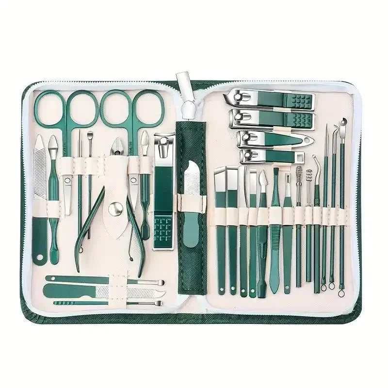 Kit de Manicure e Pedicure Profissional com 30 Peças – Precisão, Estilo e Praticidade